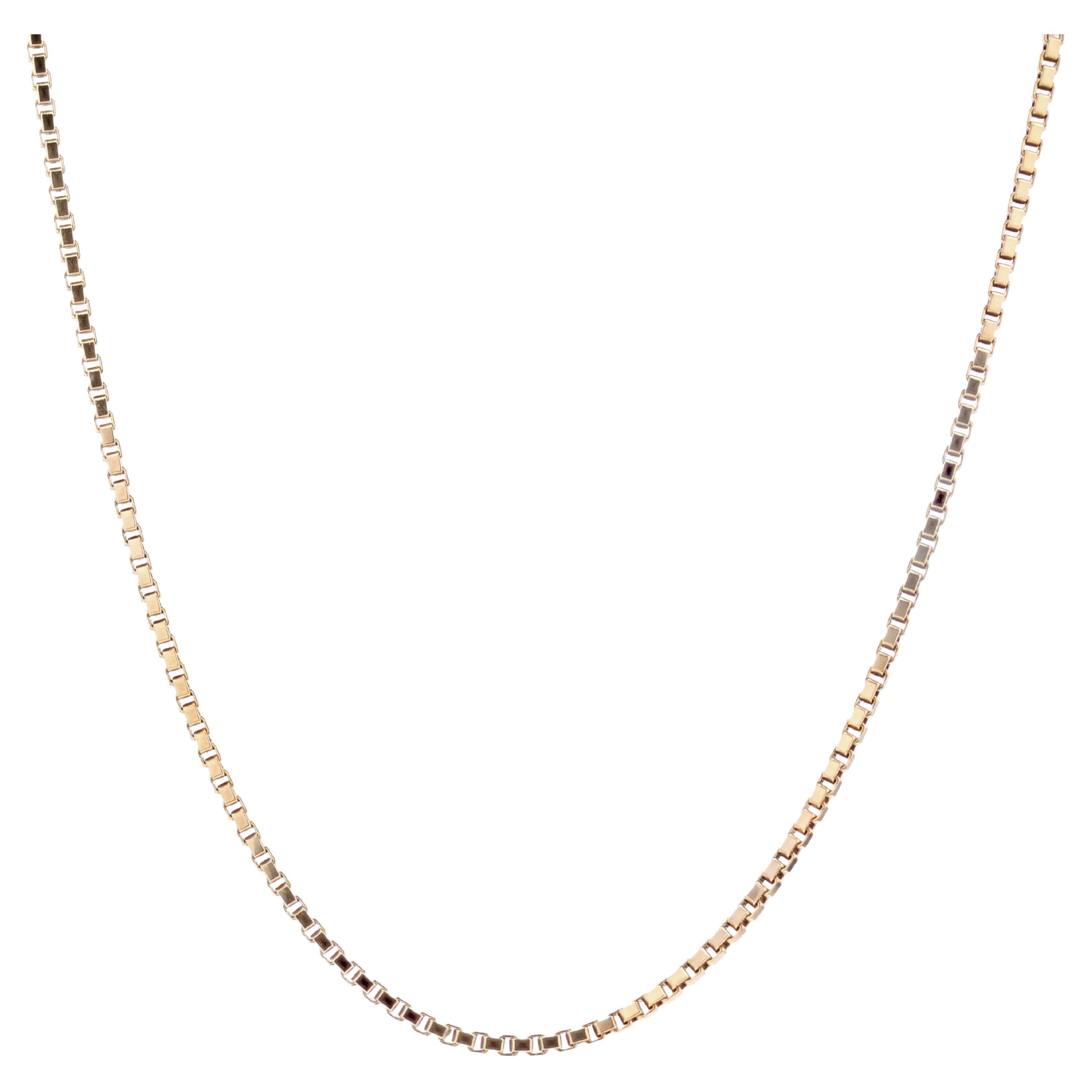 French 20th Century 18 Karat Rose Gold Cube Mesh Chain For Sale