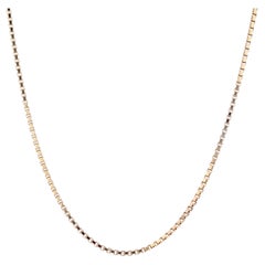 French 20th Century 18 Karat Rose Gold Cube Mesh Chain