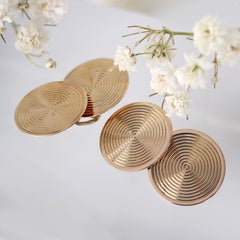 French 20th Century 18 Karat Rose Gold Cufflinks