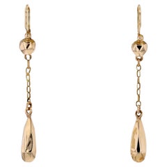 French 20th Century 18 Karat Rose Gold Faceted Drop Earrings