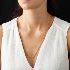 Französisch 20. Jahrhundert 18 Karat Rose Gold Filed Convict Mesh Kette
