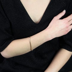 French 20th Century 18 Karat Rose Gold Link Bracelet