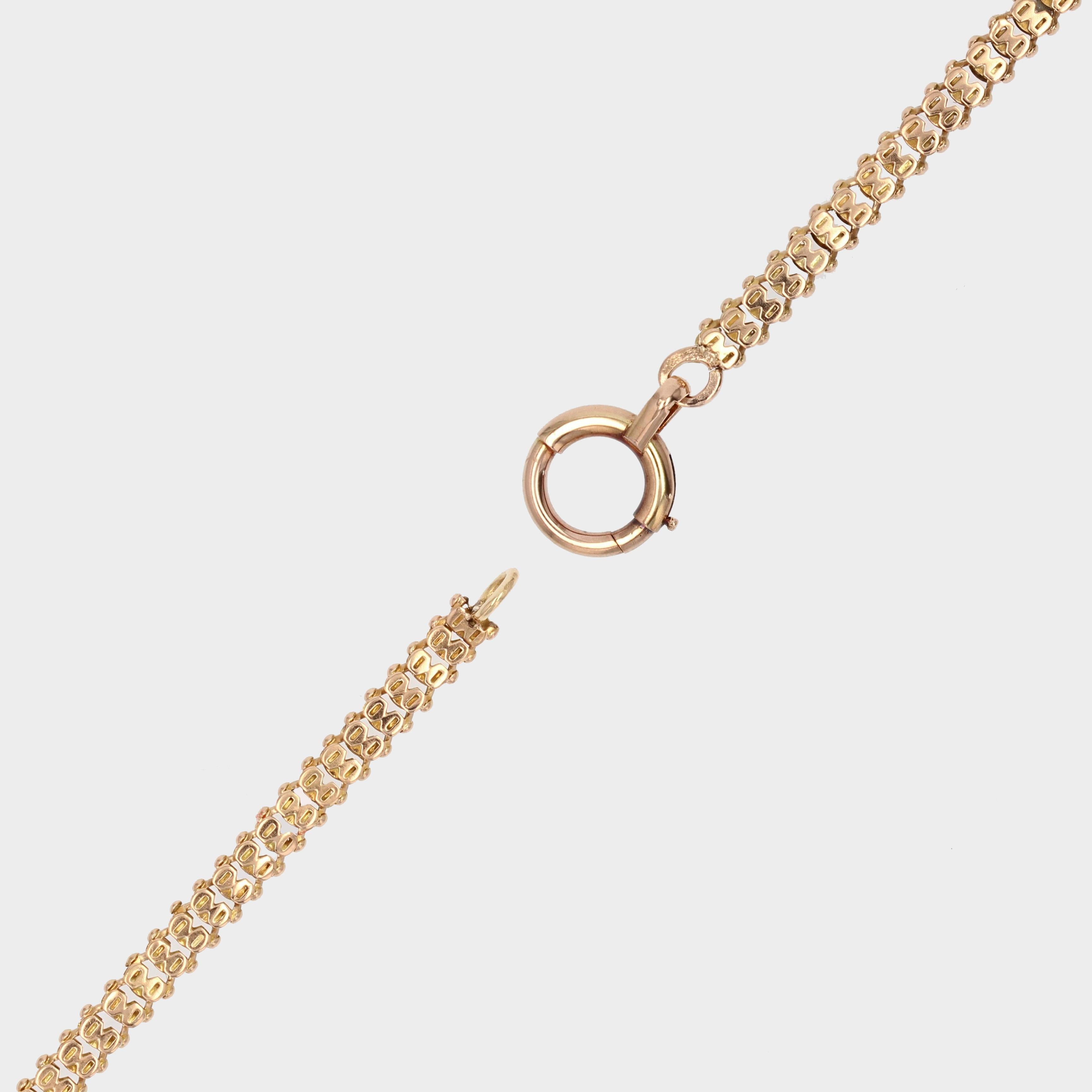 Belle Époque French 20th Century 18 Karat Rose Gold Link Bracelet