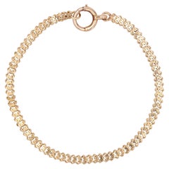 French 20th Century 18 Karat Rose Gold Link Bracelet