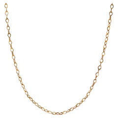 Collana a catena romboidale in oro rosa 18 carati del XX secolo francese