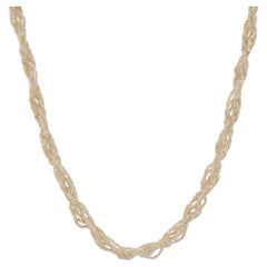 French 20th Century 18 Karat White Gold Fine Pearl Seed Necklace