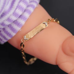 French 20th Century 18 Karat Yellow Gold Baby Curb Maryvonne Bracelet