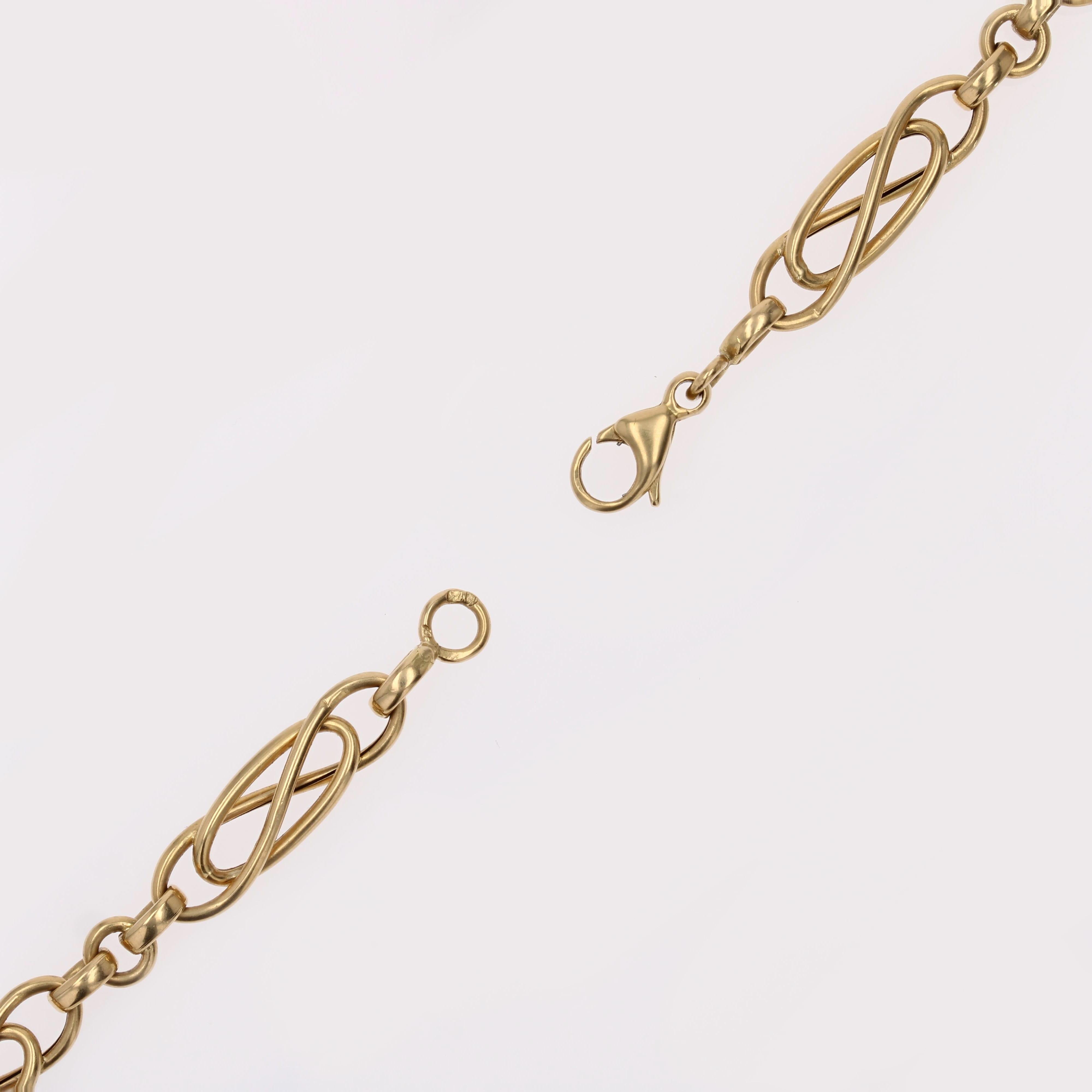 Collar francés de cadena de oro amarillo de 18 quilates del siglo XX en venta 7