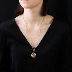 French 20th Century 18 Karat Yellow Gold Enamelled Pocket Watch