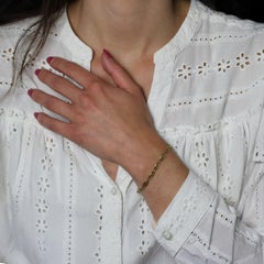 French 20th Century 18 Karat Yellow Gold Filigree Bracelet