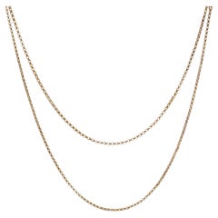 French 20th Century 18 Karat Yellow Gold Jaseron Mesh Long Necklace