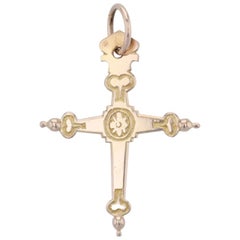 French 20th Century 18 Karat Yellow Gold Jeannette Cross