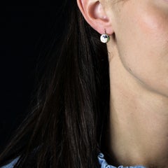 French 20th Century 18 Karat Yellow Gold Lever Back Enameled Pansy Earrings