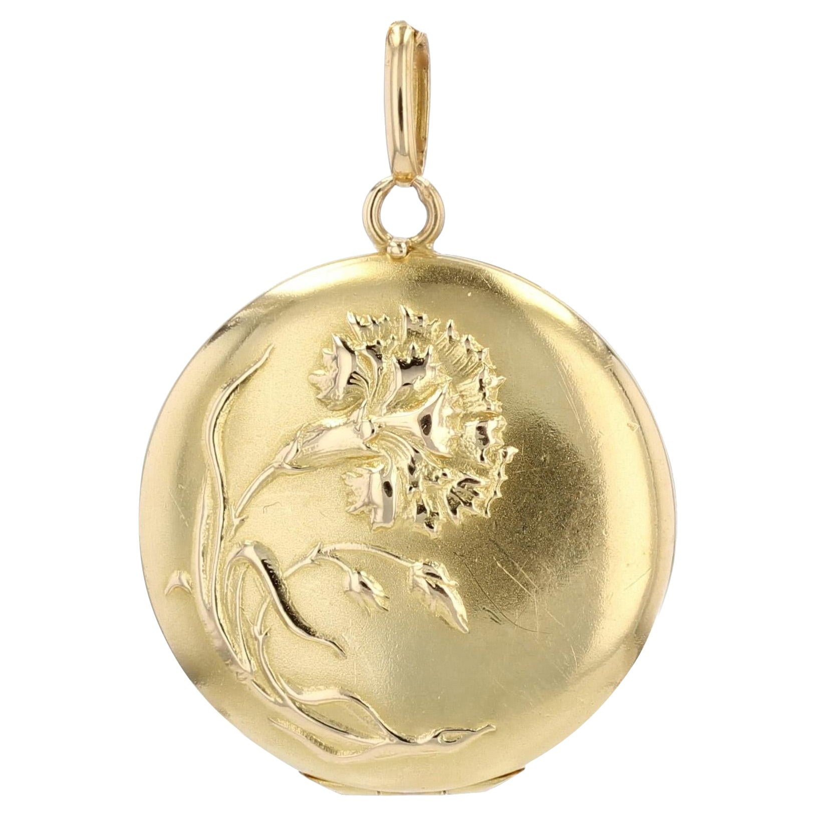 French, 20th Century 18 Karat Yellow Gold Marigold Medallion