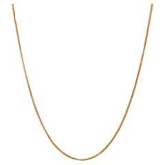 French 20th Century 18 Karat Yellow Gold Palm Mesh Chain Necklace