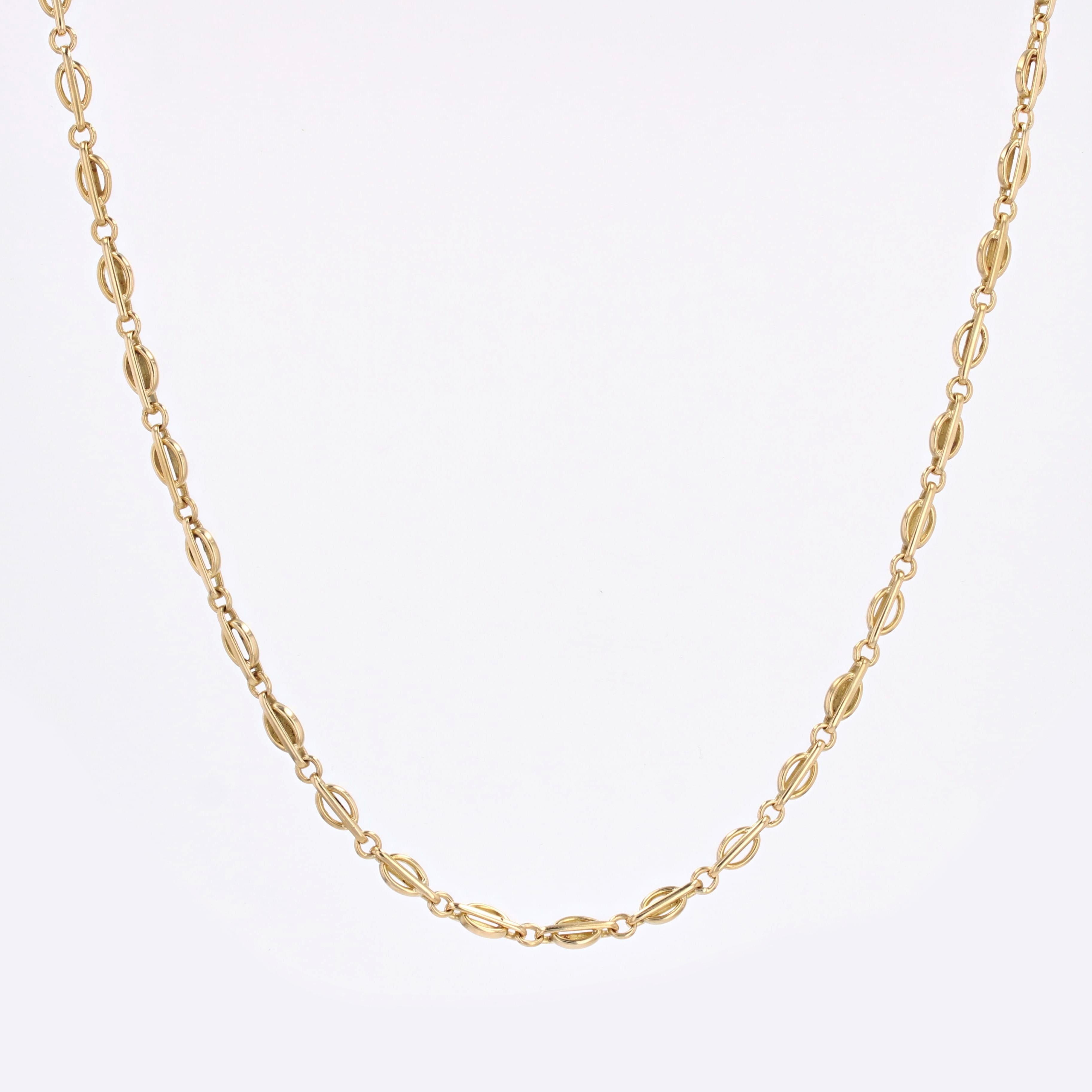 French 20th Century 18 Karat Yellow Gold Watch Chain Necklace 5