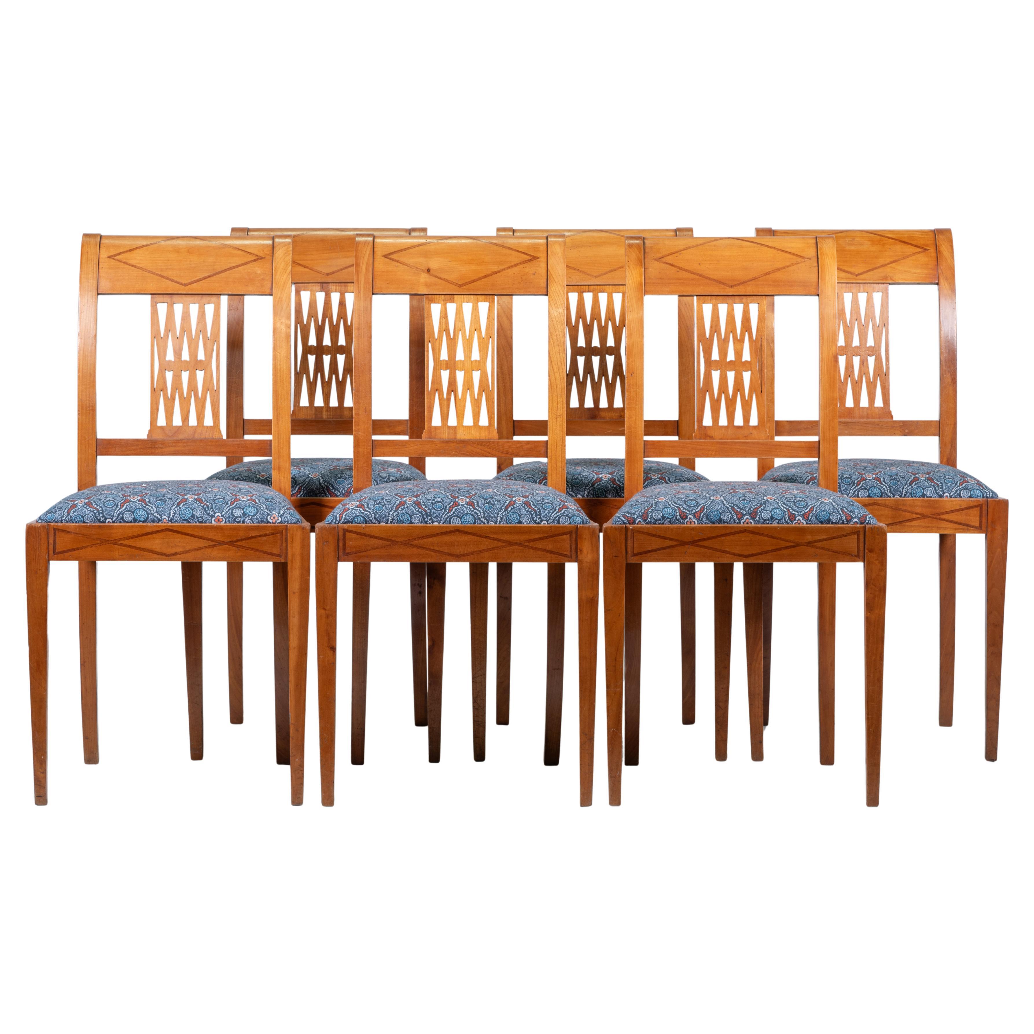 French 20th Century Art Deco Dining Chairs - Set of 6 For Sale