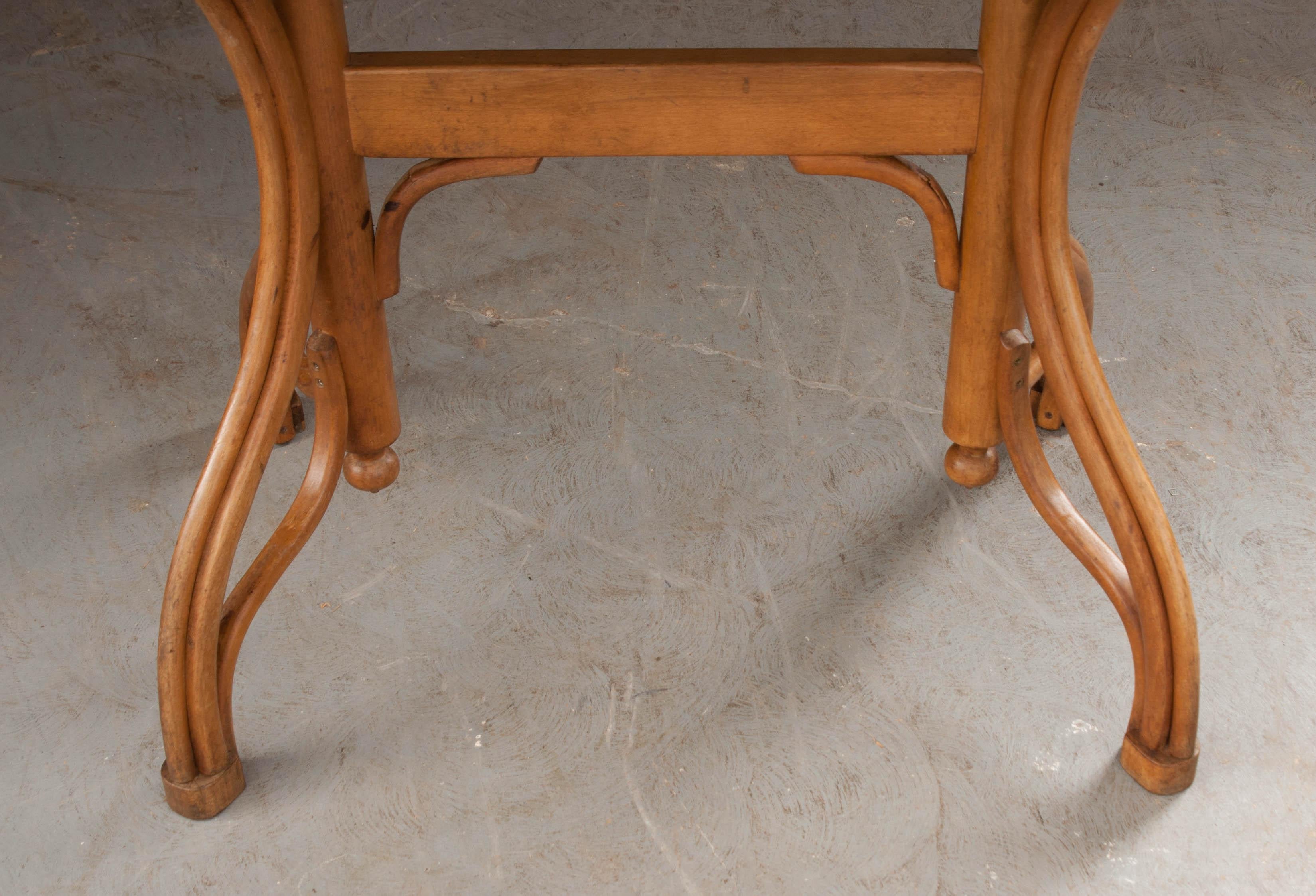 Pine French 20th Century Art Nouveau Bistro Table