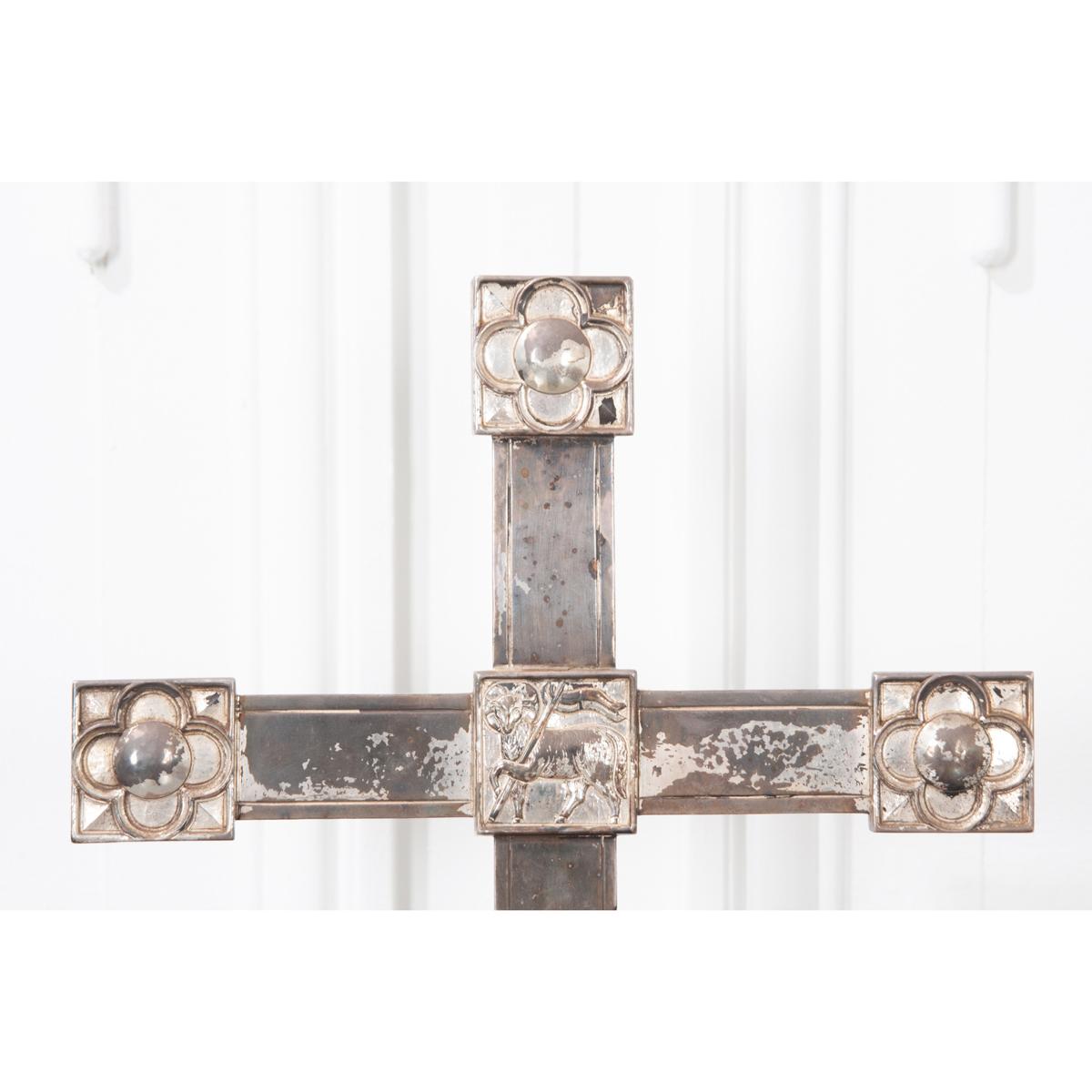 Other French 20th Century Arts & Craft Electroplated Cross