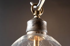 French 20th Century Bell Shaped Hanging Globe, Unique Pendant Light