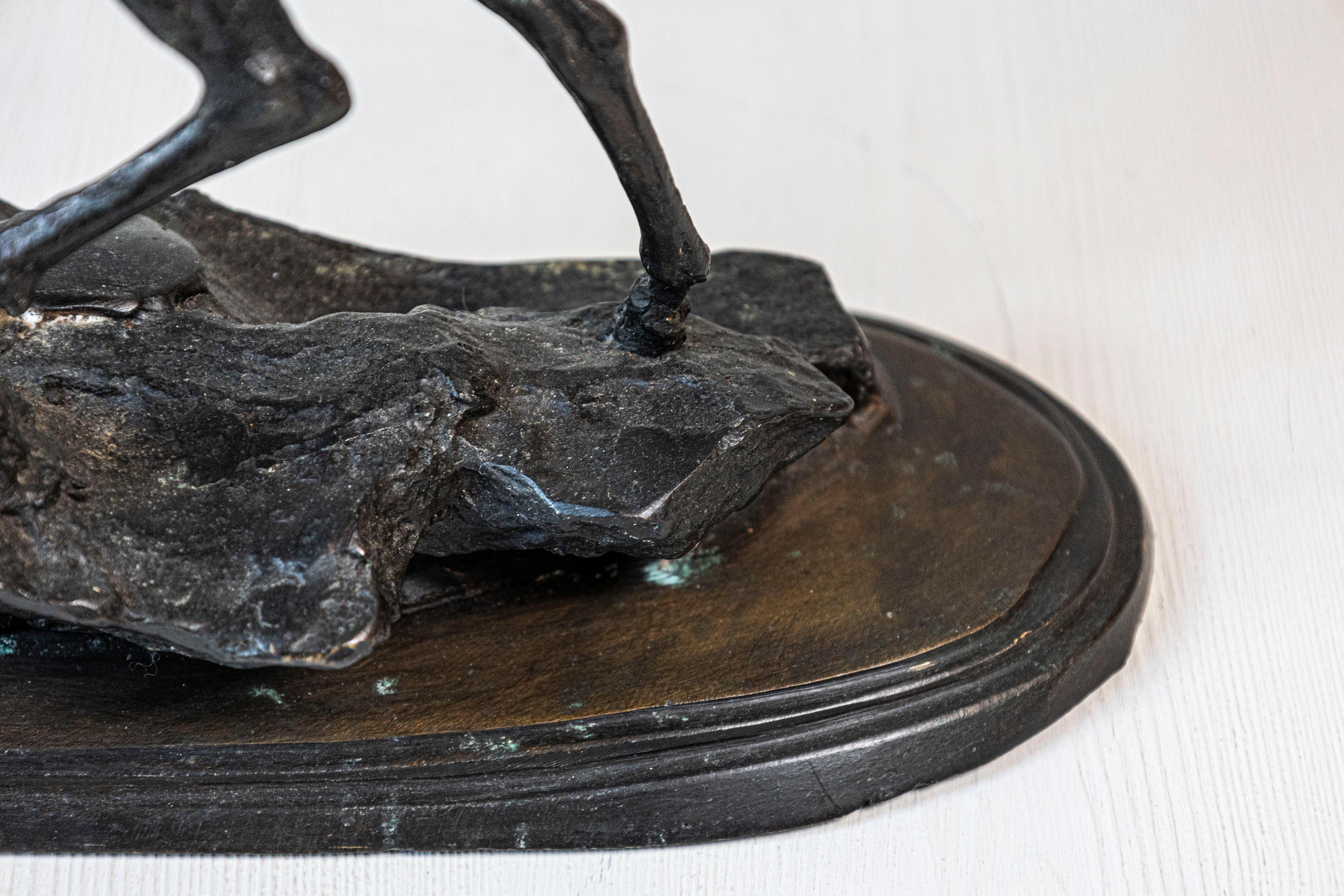 French 20th Century Bronze Statue of a Deer Circa 1920 5