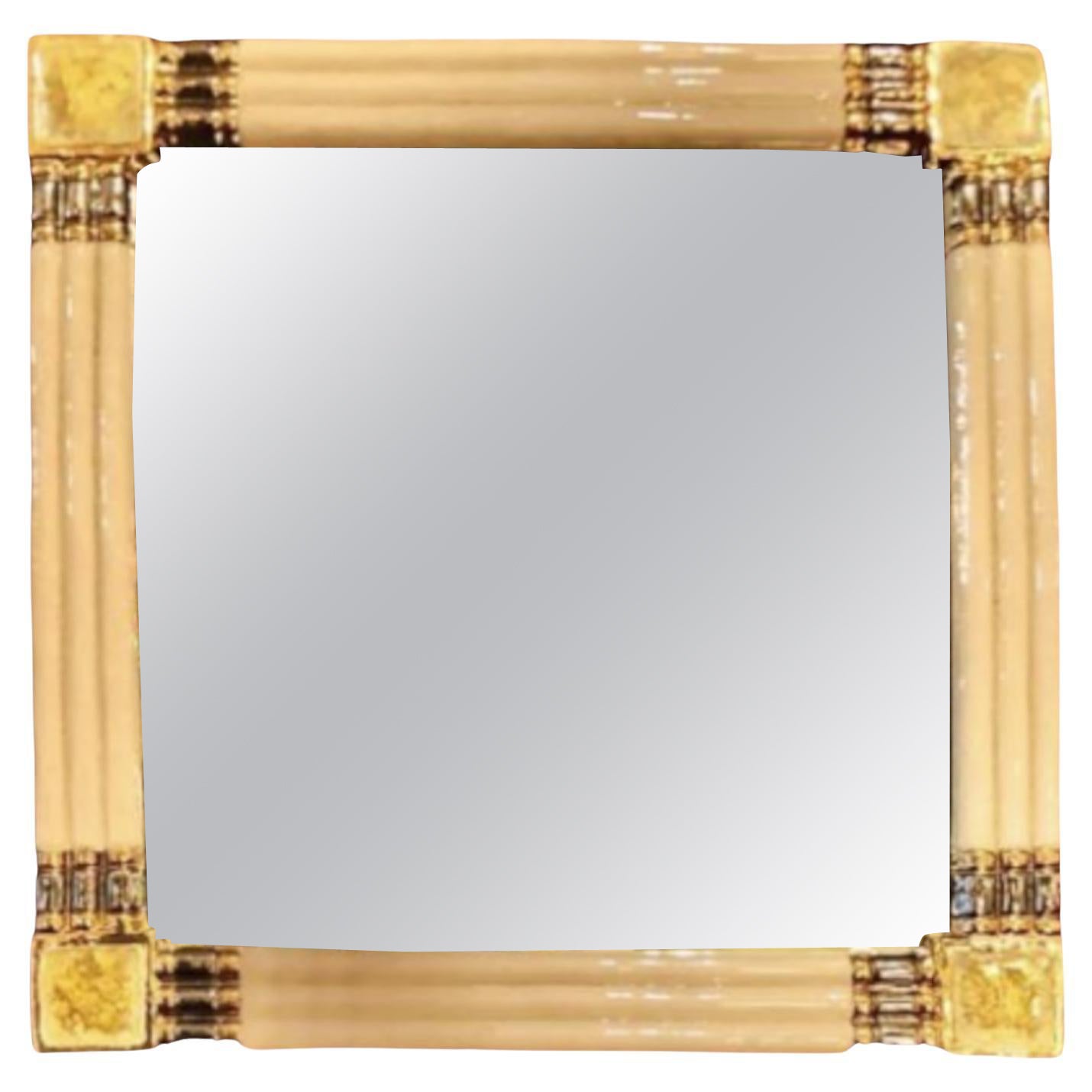 Miroir français du 20ème siècle par Marion de Crecy en céramique et verre en vente