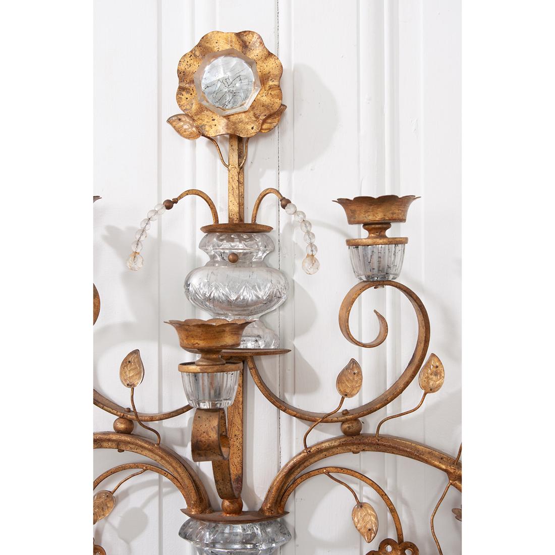 Brass French 20th Century Candle Sconce For Sale