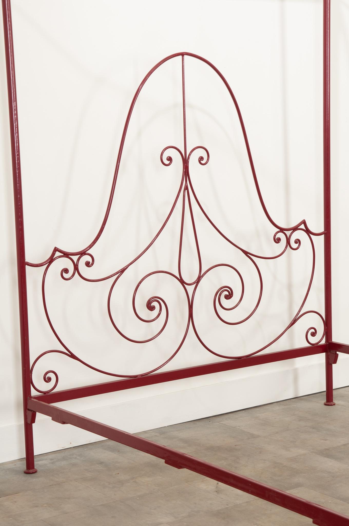 Metal French 20th Century Canopy Bed