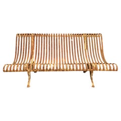 French 20th Century Cast Iron Neoclassical Bench
