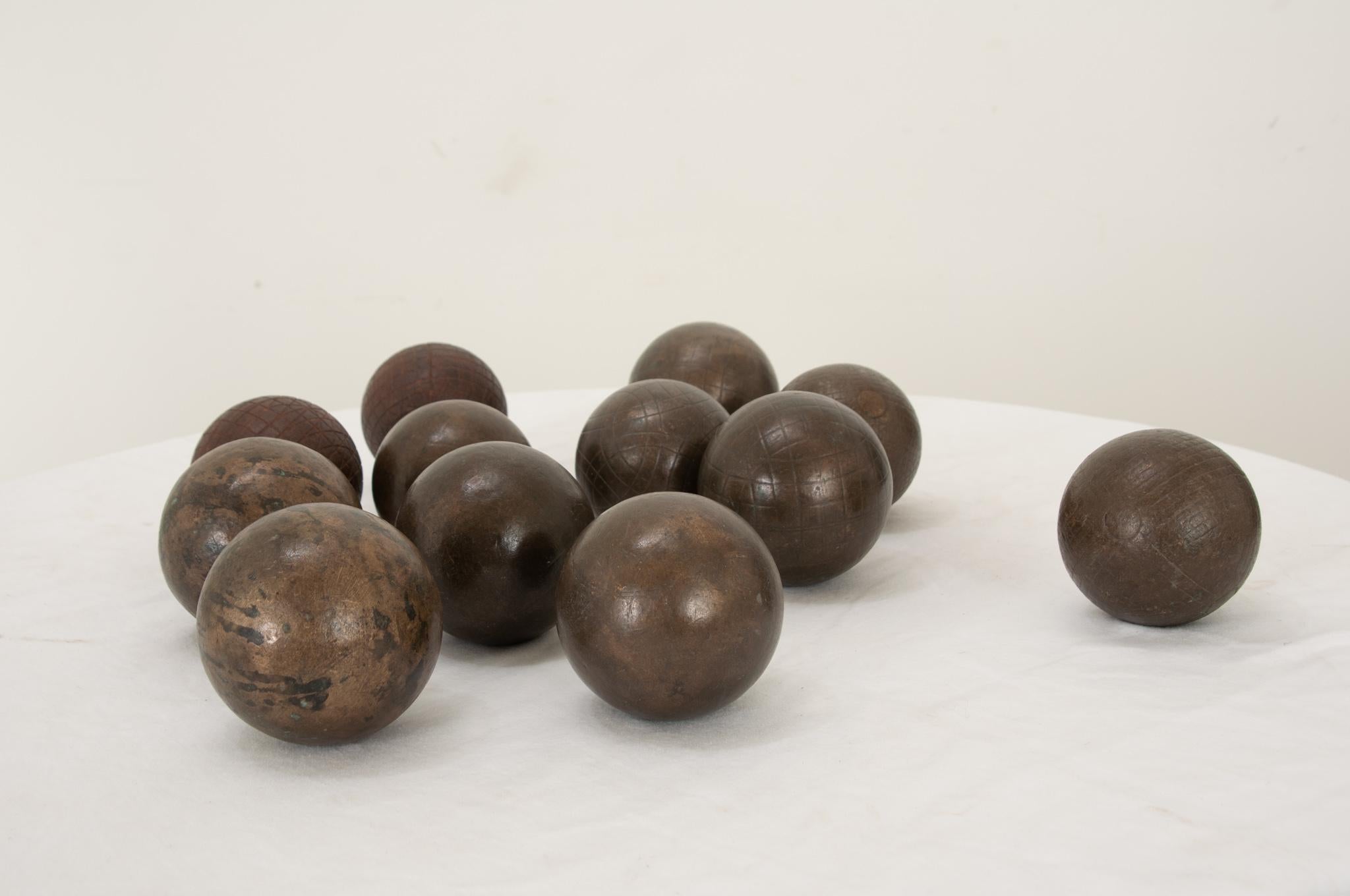 19th Century French 20th Century Collection of 12 Boules For Sale