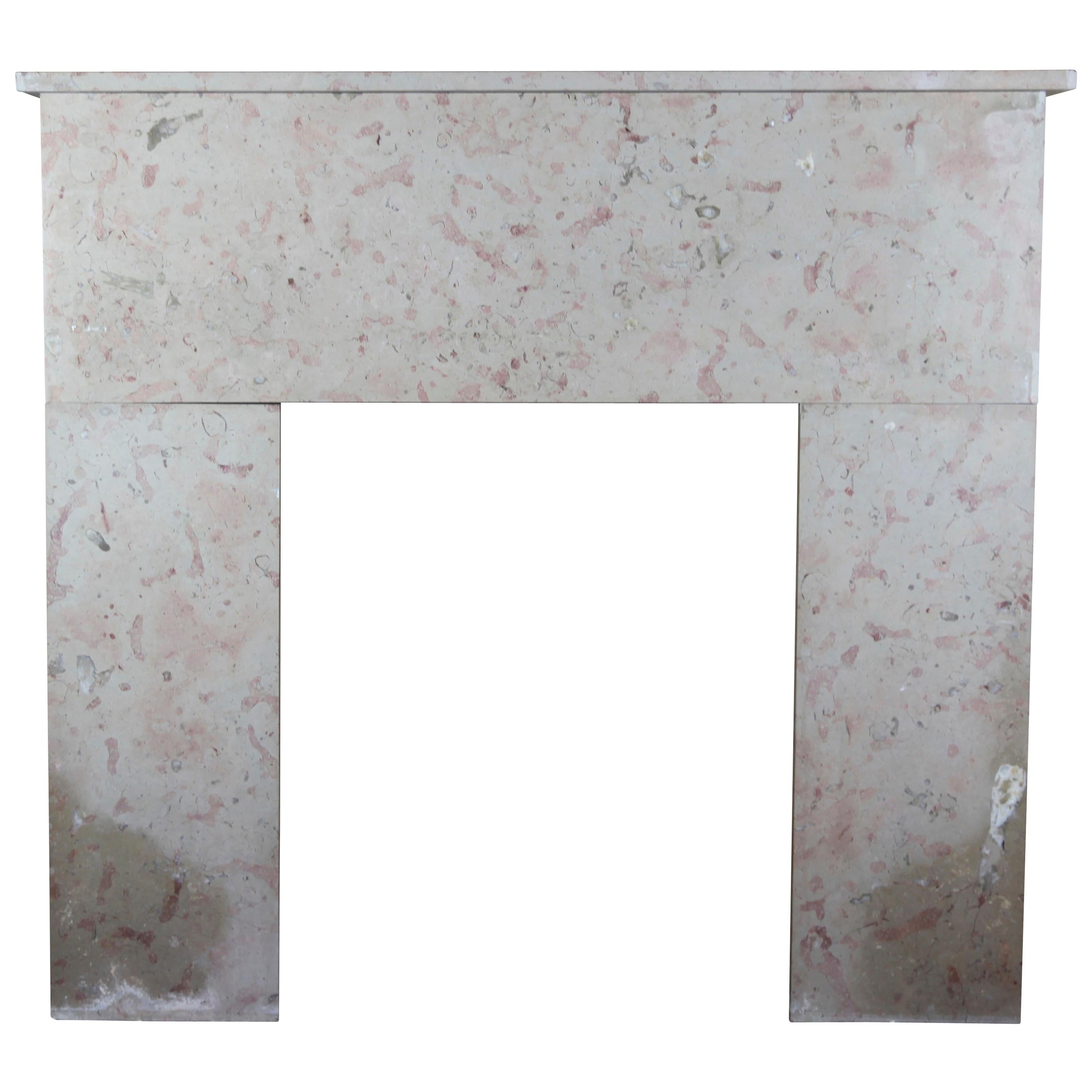 French 20th Century Comblanchien Stone Rustic Fireplace Surround For Sale