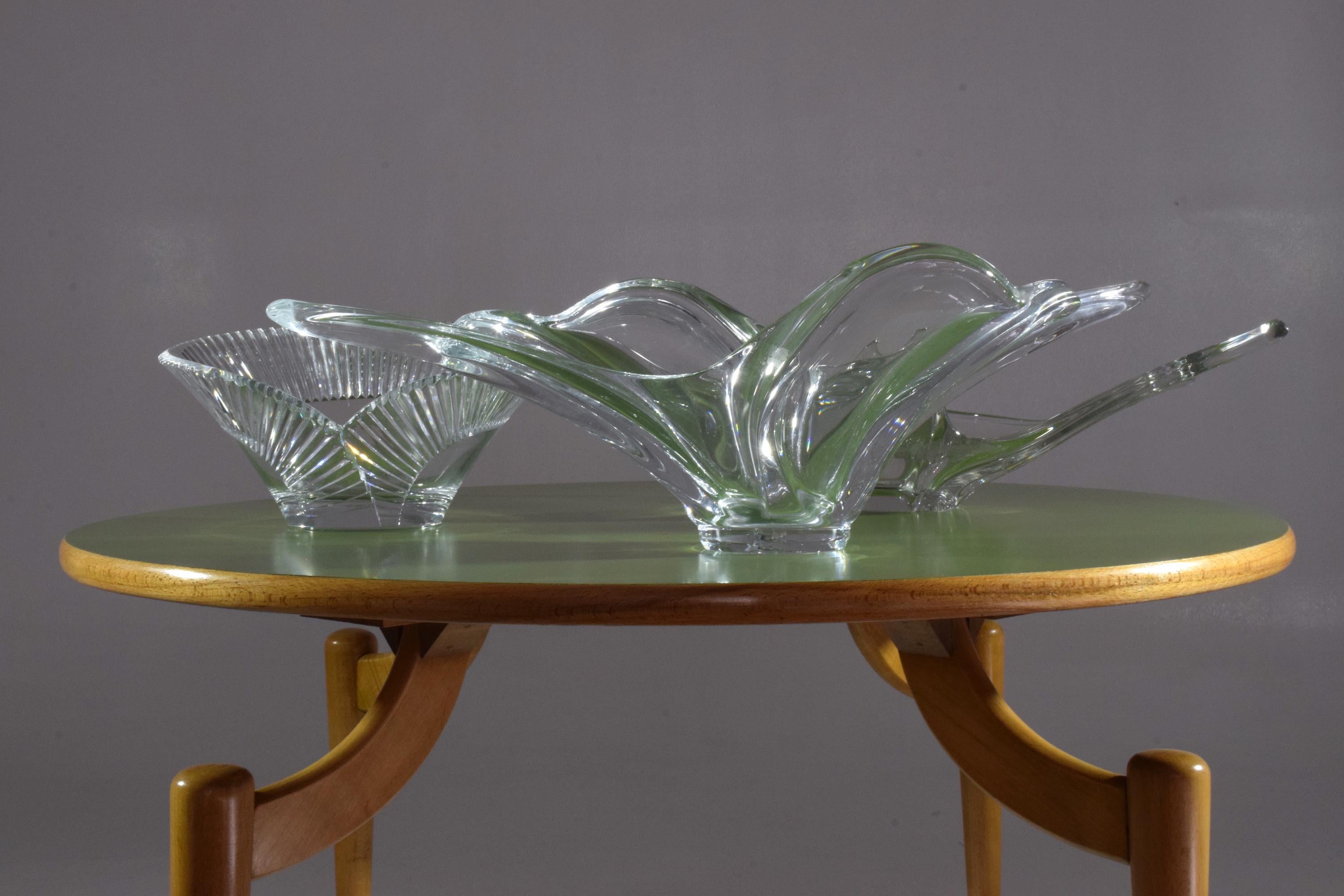 20th Century French Crystal Centerpiece Bowl, 1960s-1970s 2