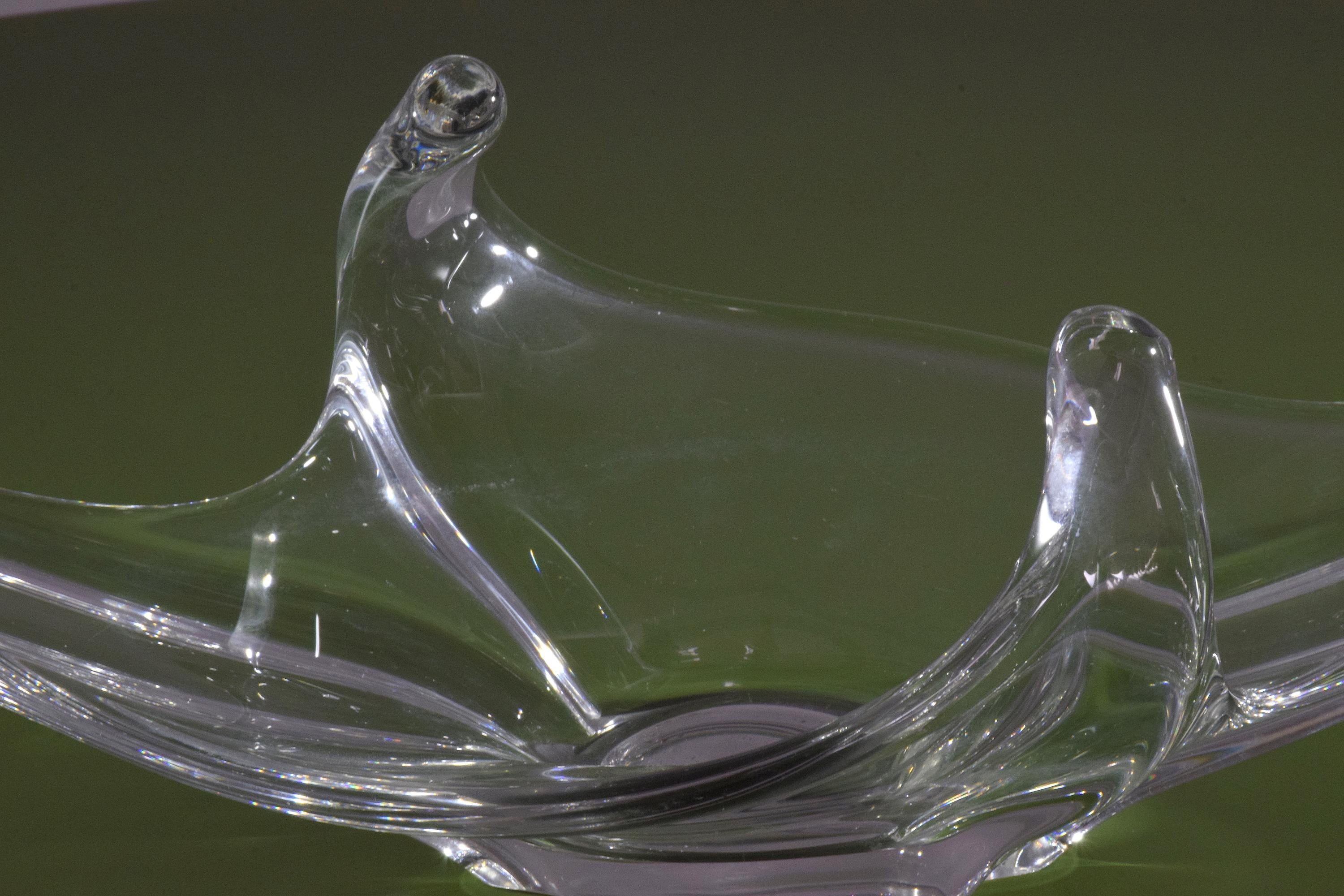 20th Century French Crystal Centrepiece Bowl, 1960s-1970s 1