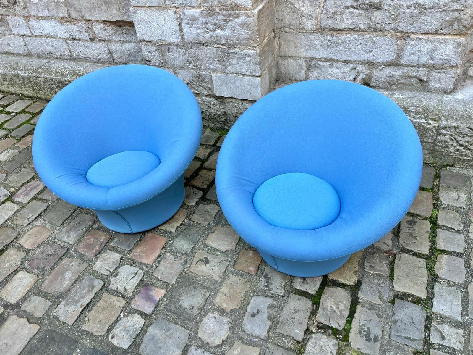 French 20th Century Fabric by Pierre Paulin Mid-Century Modern Armchair For Sale 4