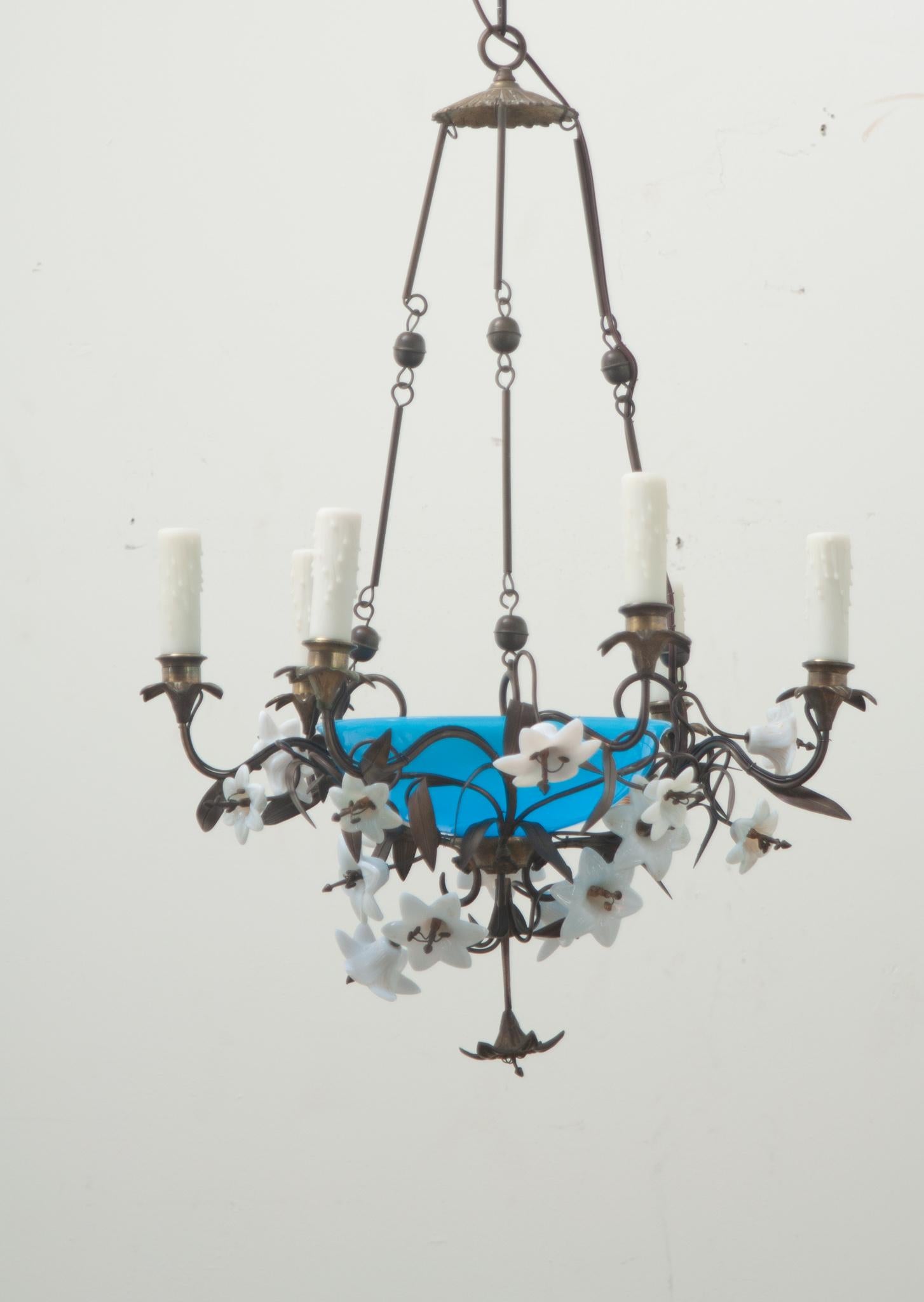 Other French 20th Century Floral Chandelier For Sale