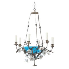 French 20th Century Floral Chandelier