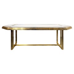 Vetro e ottone francese del XX secolo di Maison Jansen Hollywood regency