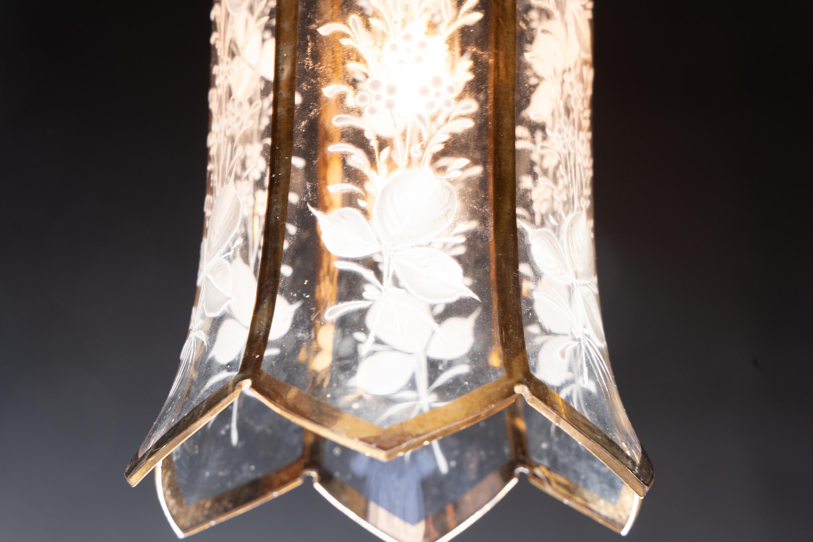 French 20th Century Hanging Globe, Unique Pendant Light For Sale 1