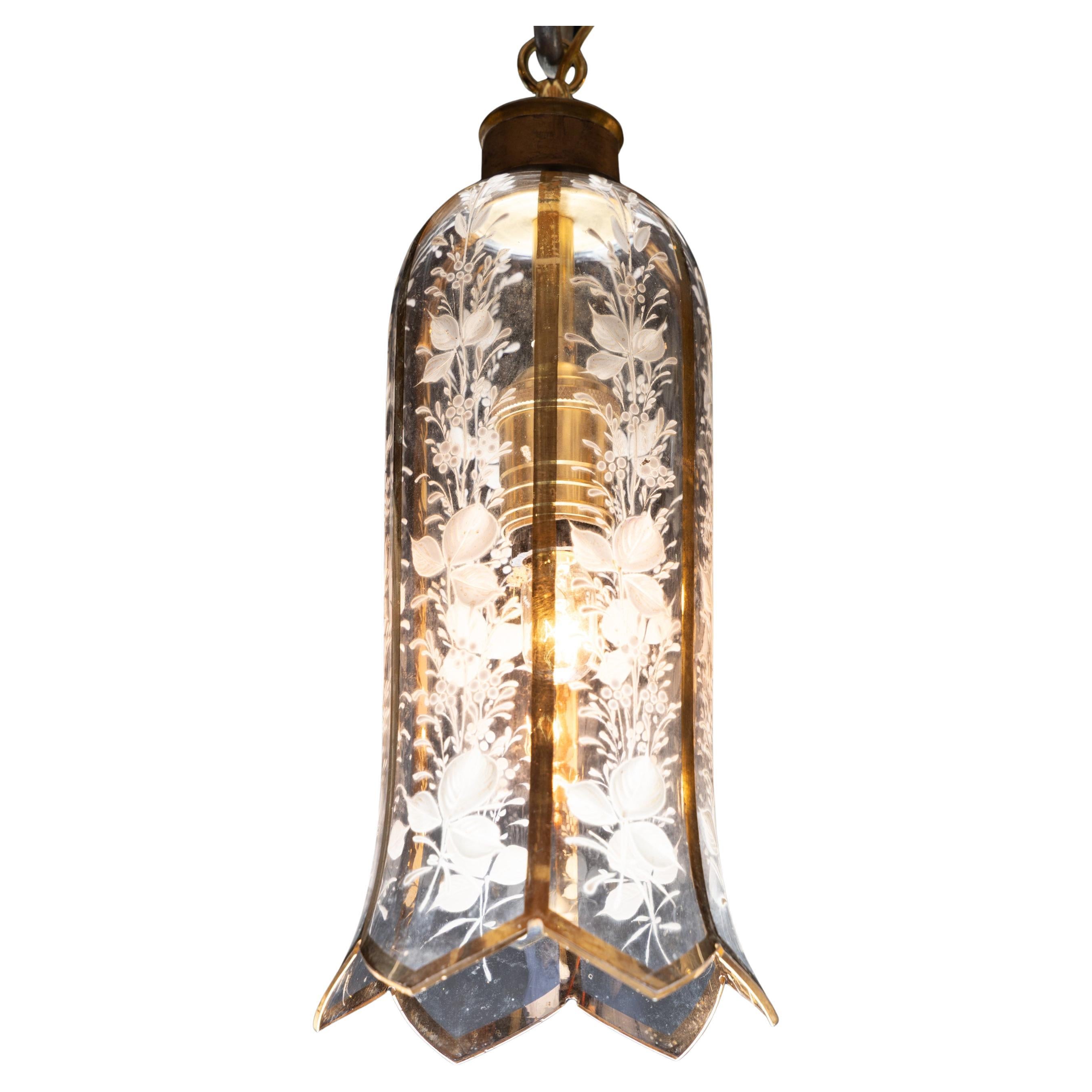 French 20th Century Hanging Globe, Unique Pendant Light For Sale