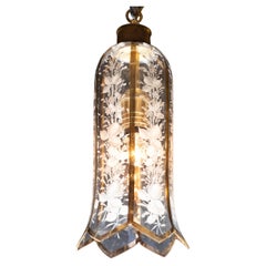 French 20th Century Hanging Globe, Unique Pendant Light