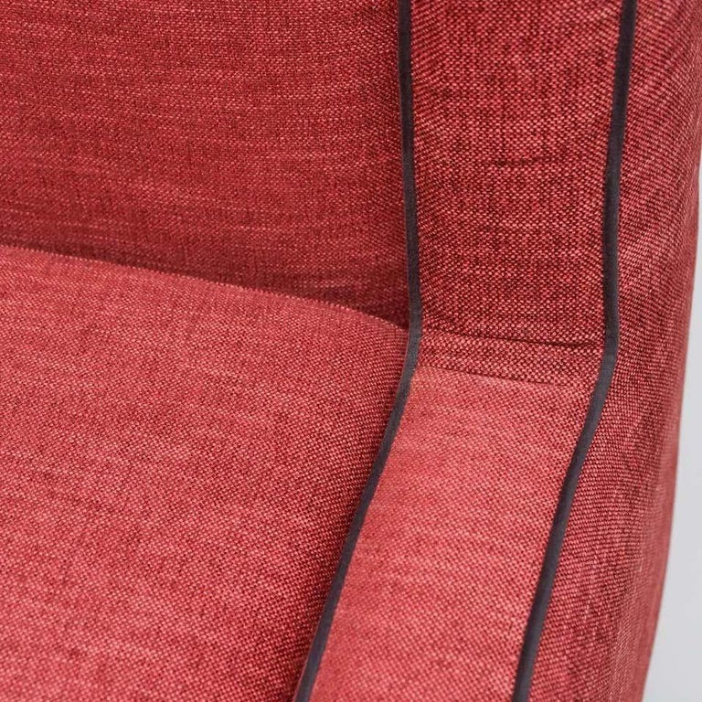 French 20th Century High Back Sofa, Fabric Upholstery For Sale at 1stDibs