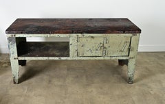 French 20th Century Industrial Work Bench