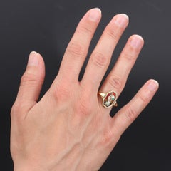 French 20th Century Limoges Enamel 18 Karat Yellow Gold Ring