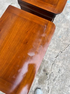 French 20th Century Louis Philippe Pair of Walnut Nightstands