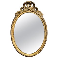 French 20th Century Louis XVI Gilt Wood Wall Mirror