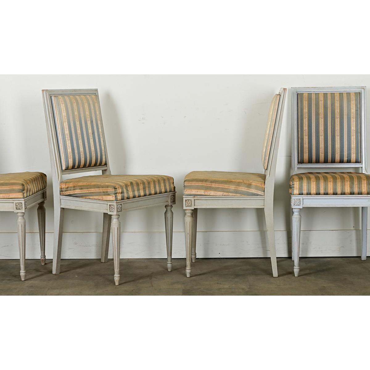 French 20th Century Louis XVI Style Dining Chairs For Sale 8