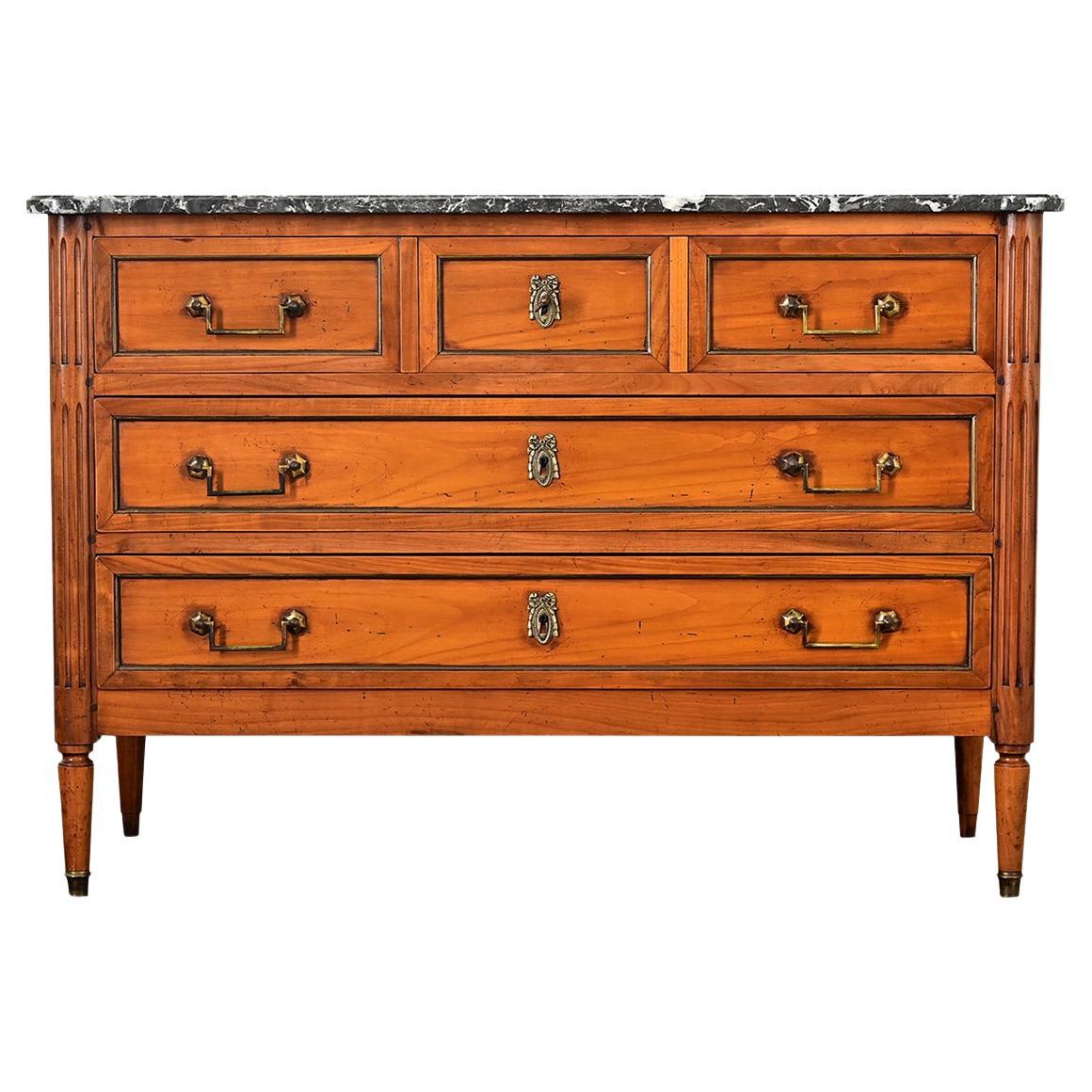 Commode francese del XX secolo in stile Luigi XVI, in legno di frutto in vendita