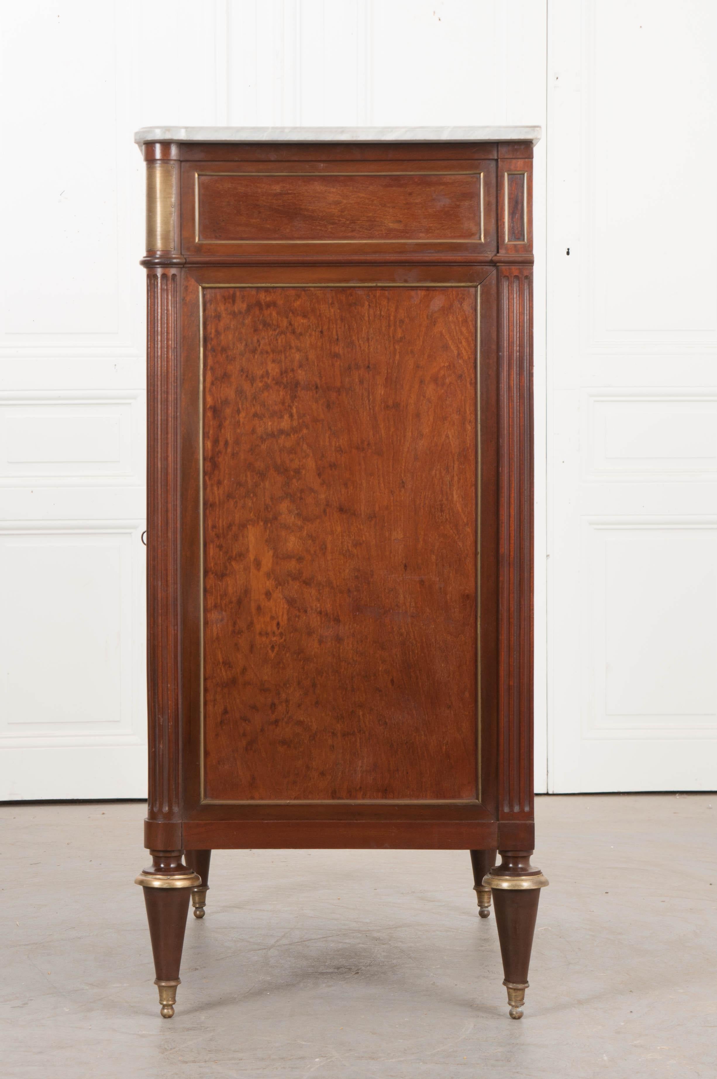 French 20th Century Louis XVI-Style Mahogany Tall Cabinet 9
