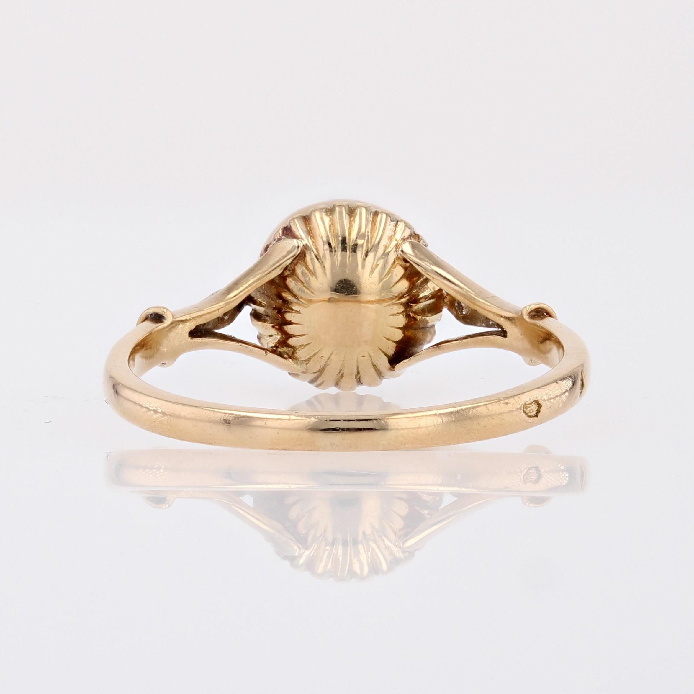French 20th Century Mabé Pearl 18 Karat Yellow Gold Ring For Sale 12