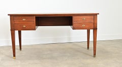 French 20th Century Mahogany and Leather-top Desk